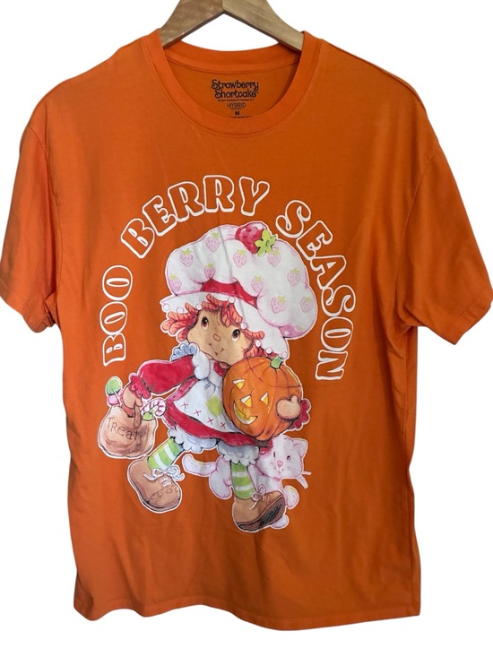 Tops - Orange Halloween 'Boo Berry Season' Stawberry Shortcake Graphic Tee Sz M